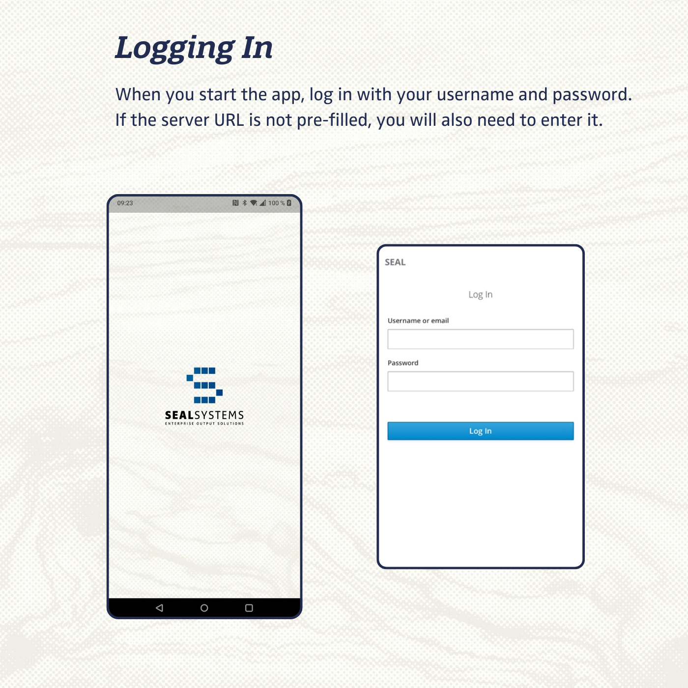 Logging in